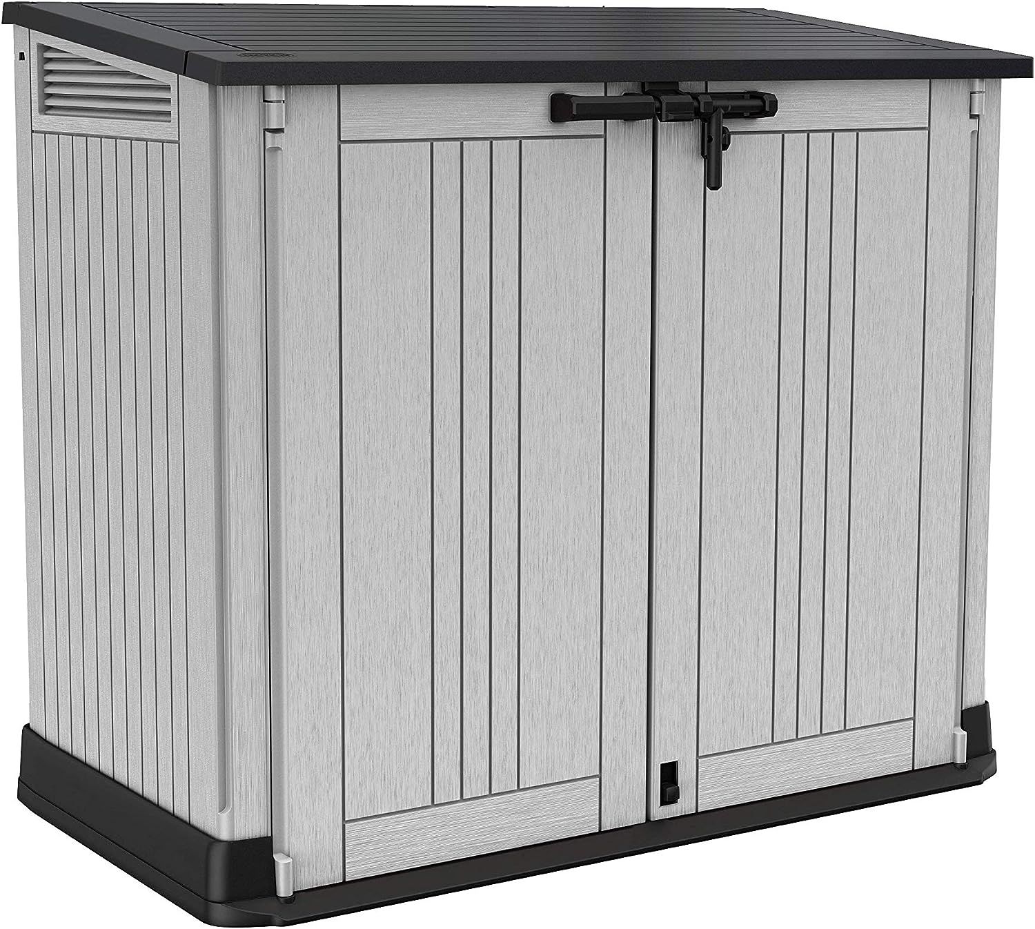 Keter 249317 Store it Out Nova Outdoor Garden Storage Shed, 32 x 71.5 x 113.5 cm, Light Grey with Dark Grey Lid