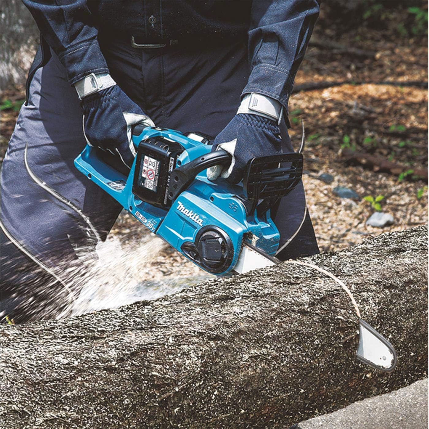 Makita Cordless Chainsaw, Blue, 350 mm