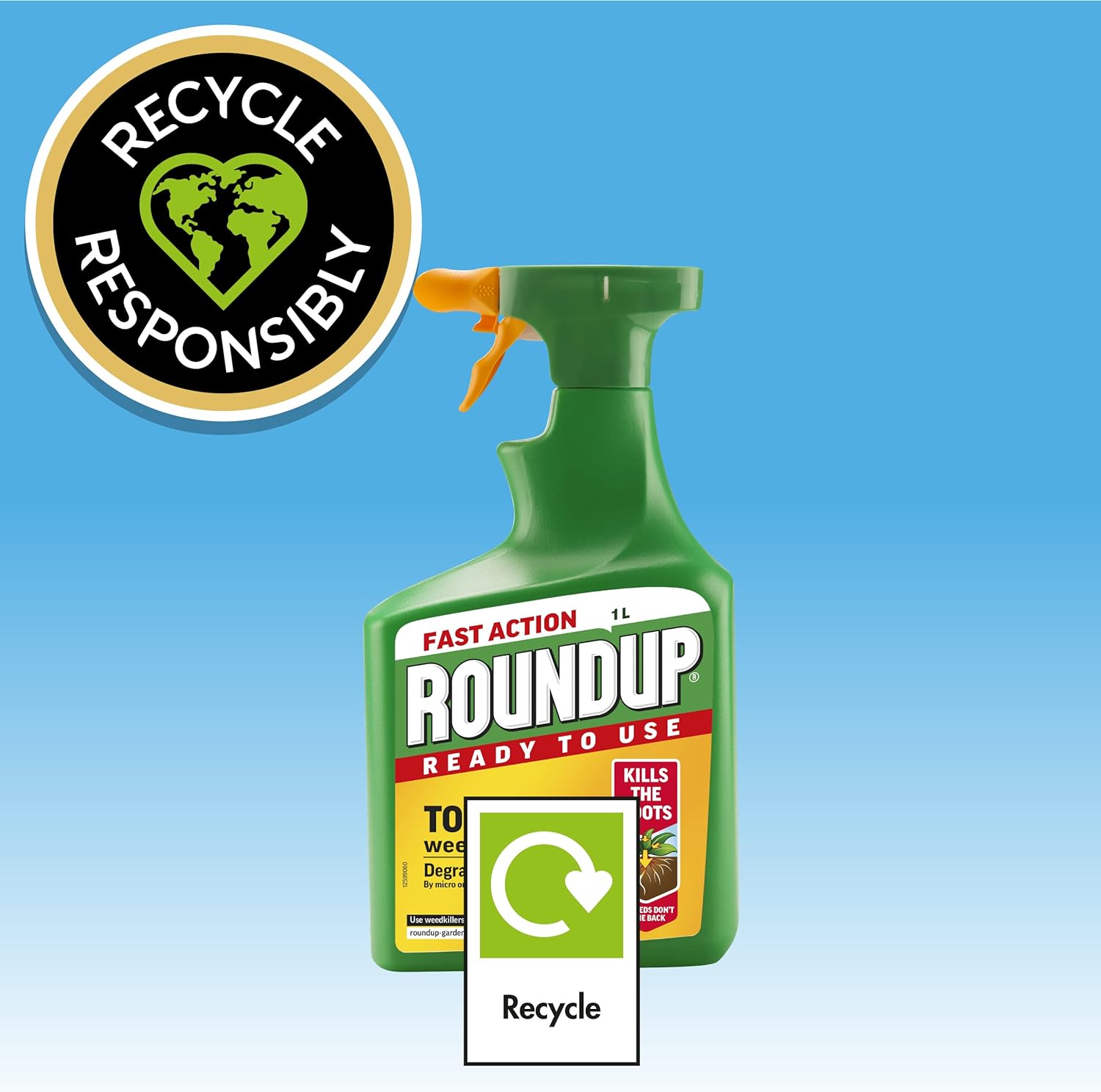 Roundup Total Fast Action Weed Killer, 1 Litre