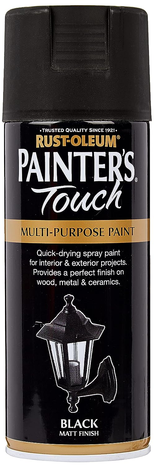 Rust-Oleum AE0040025E8 400ml Painters Touch Spray Paint - Matt Black