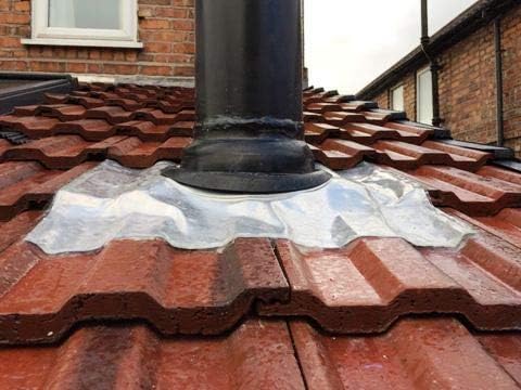 StoveMaestro Roof Flashing for Tiled Roofs for flues and Pipes 110 mm - 200 mm Diameter