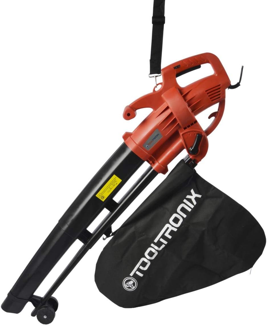 Laptronix 3 in 1 Electric Leaf Blower 2800W Garden Vacuum with Mulcher 35 Litre Collection Bag 10:1 Shredding Ratio, Automatic Mulching Compacts Leaves in Bag with 10m Cable : Amazon.co.uk: Garden