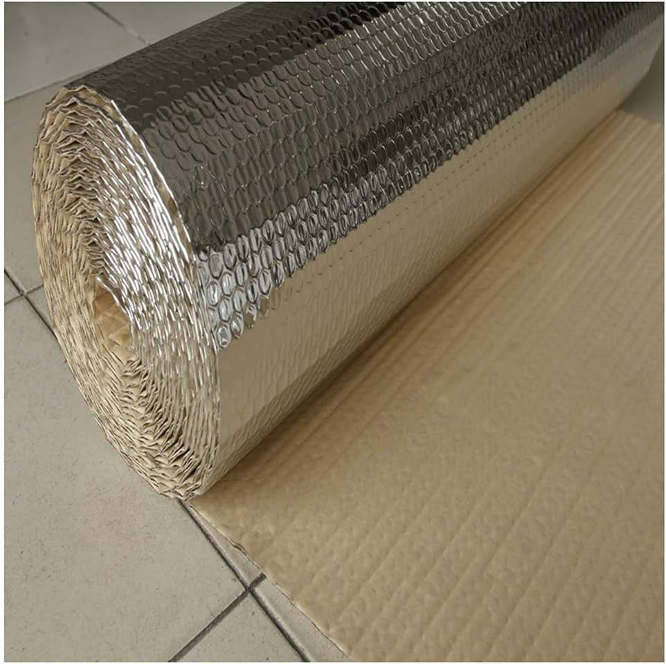 Aluminium Foil Insulation Insulation Foil Reflective Insulation Roll for Wall Floor Roof Loft Caravans Aluminum Foil for Wall Shed Loft Door Floor Engineered Foil Thermal Barrier V