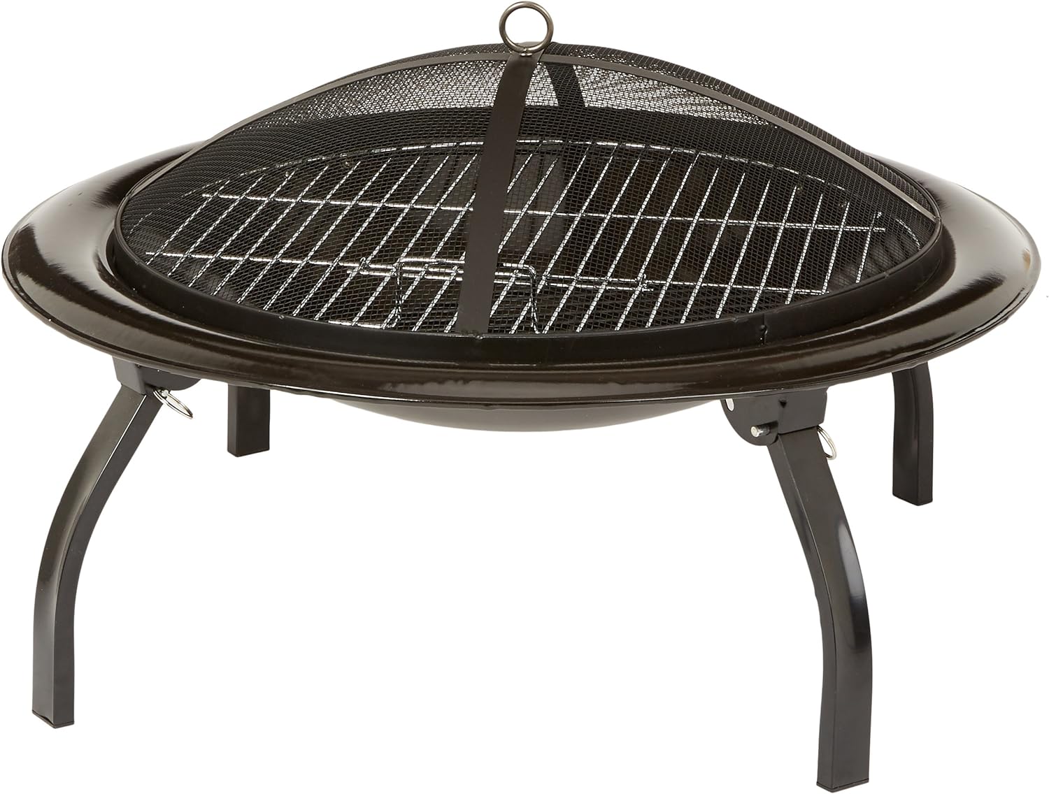 Amazon Basics Round Portable Folding Fire Pit, 66 cm