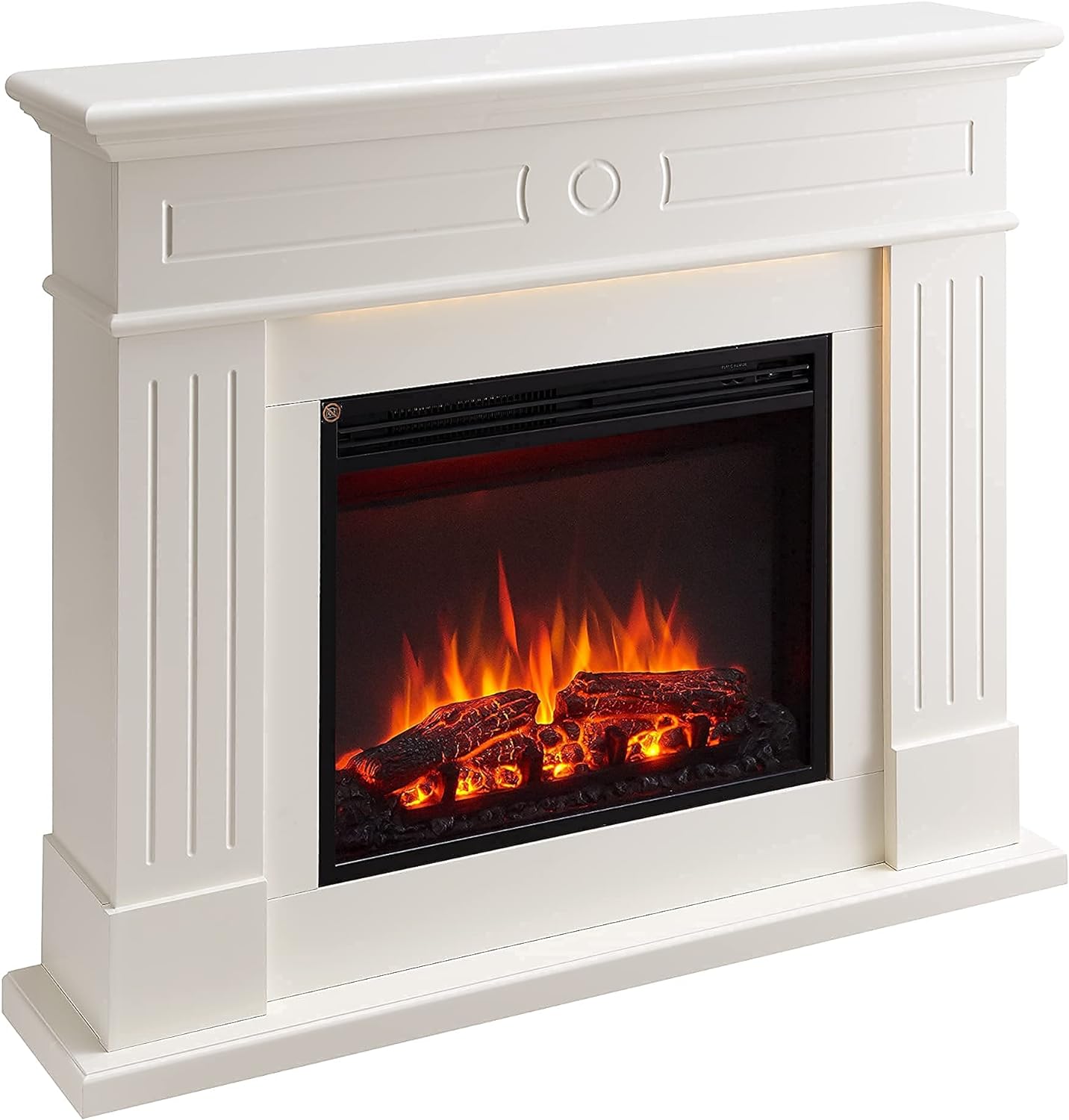 Everleigh Electric 110cm / 43 Fireplace Suite Multiple Colour Options Avaliable (WHITE)