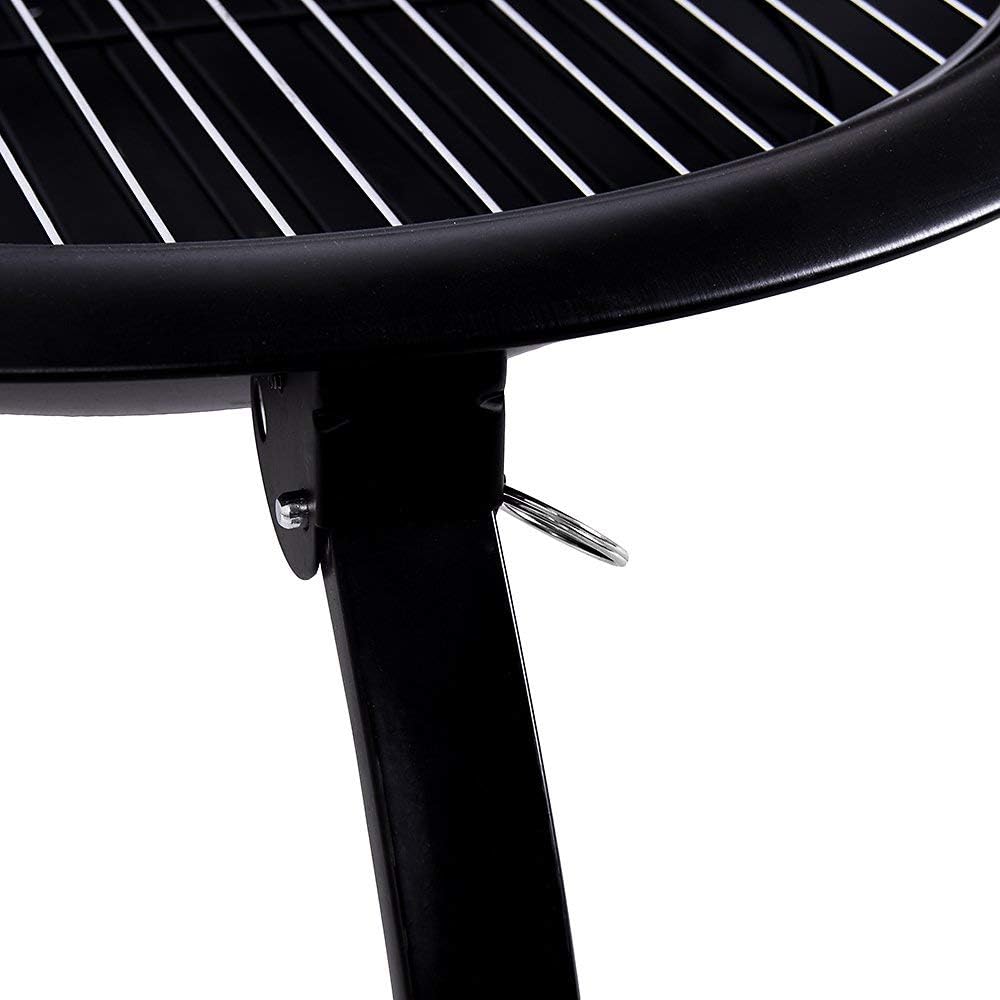 Garden Vida Large Fire Pit Steel Folding Outdoor Garden Patio Heater Grill Camping Bowl BBQ with Poker, Grate, Grill and Cover