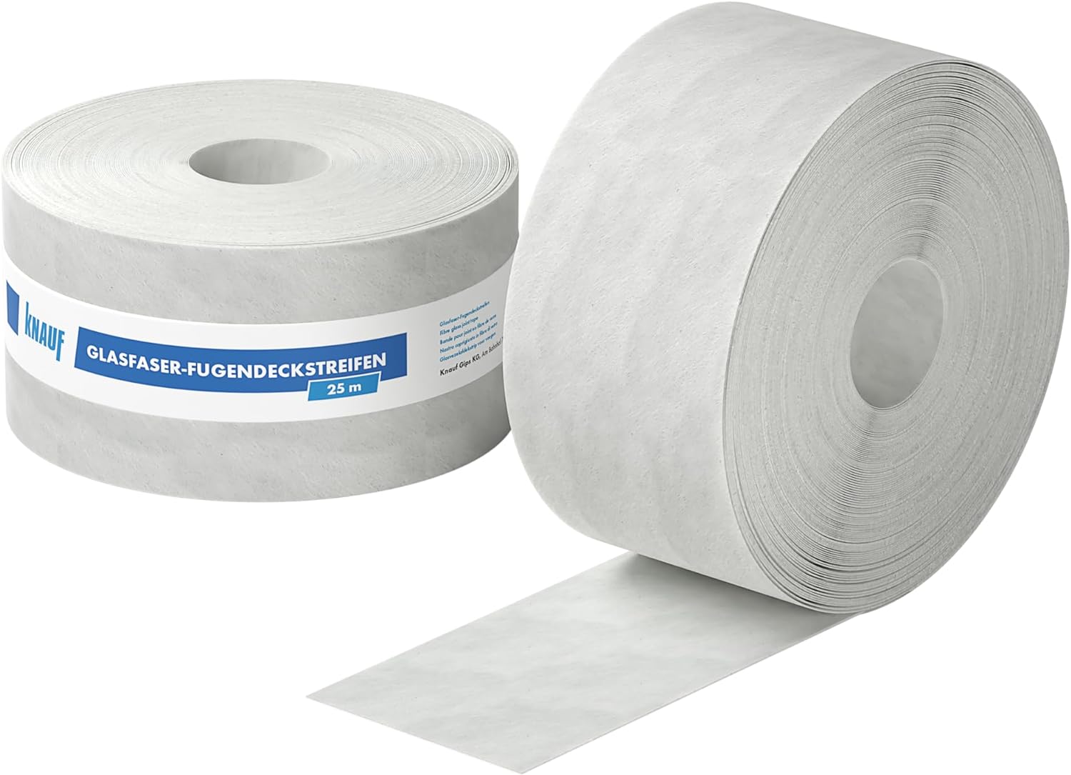 Knauf Fibreglass Joint Cover Strips for Gapless Filling of Joints - Reinforcement Strips for Joining Plasterboard Panels or Plasterboard Panels, 50 mm x 25 m