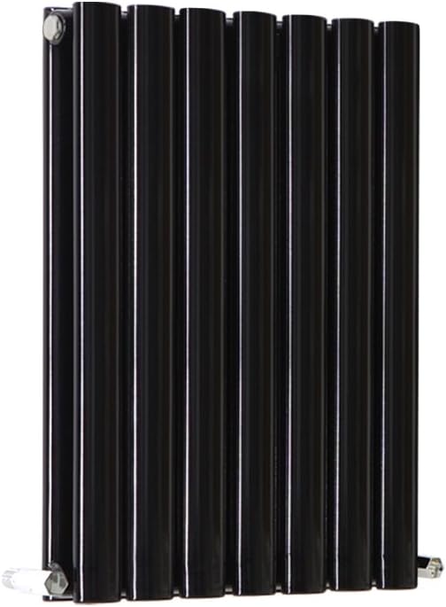 NRG Premium Black 600 x 413 mm Radiator | Oval Column Double Panel Designer Central Heating Radiators UK