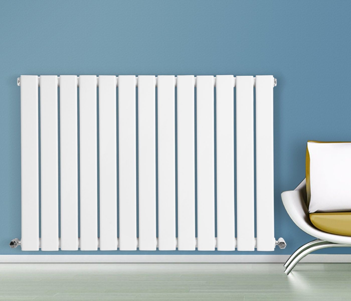 NRGWhite Designer Radiator Flat Single Panel 600x884 Central Heating Rads