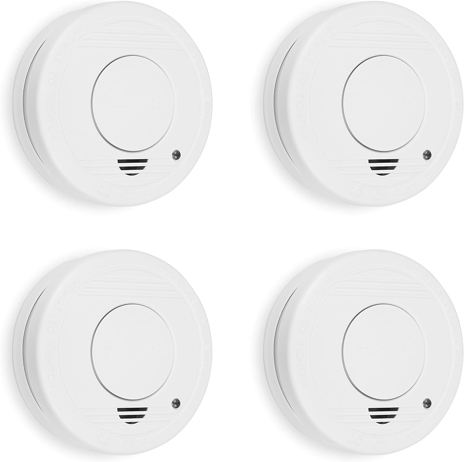 Smartwares Optical Smoke Detector, 10 Years Lifetime, 1 Years Battery, Test Silence Button, 4 Pack