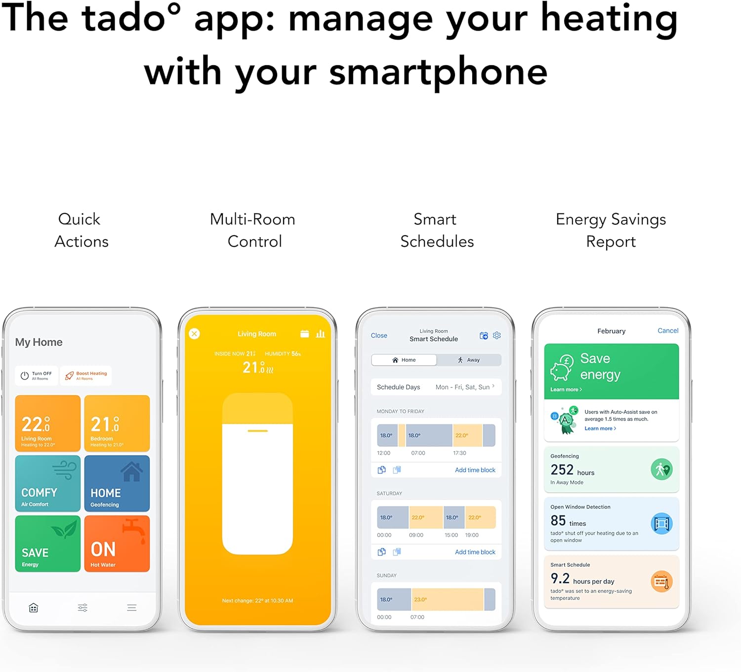 tado° BASIC Smart Radiator Thermostat - WiFi Starter Kit V3+ - 3x Smart Radiator Valve, Digital Heating Control Via App, Easy Installation, Save Energy - Works With Alexa, Apple Siri, And Google