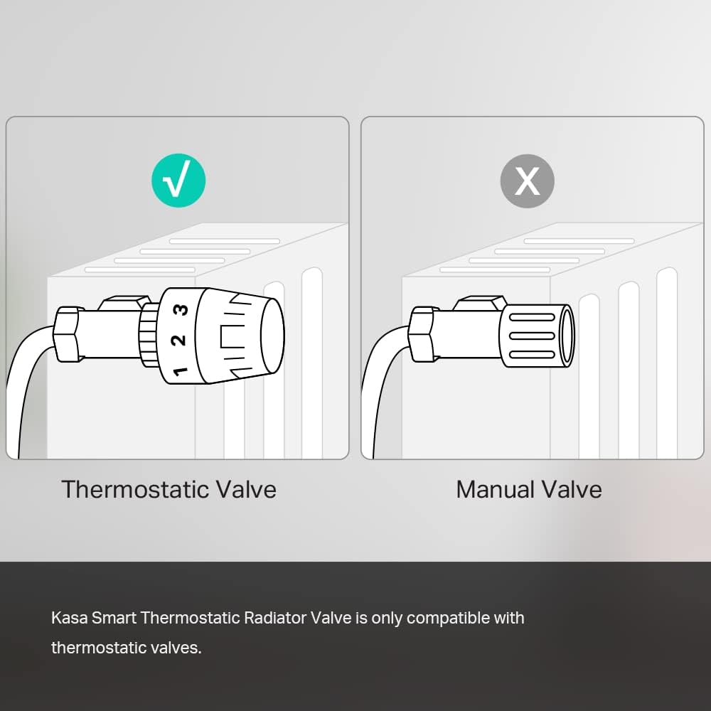 TP-Link Kasa Smart Radiator Thermostat Add On, Smart Radiator Valve, Energy Saving, LED display, Smart Schedule, Works with Alexa Google Home, Easy installation(KE100)