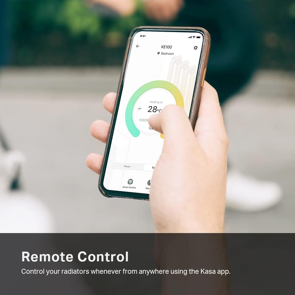 TP-Link Kasa Smart Radiator Thermostat Add On, Smart Radiator Valve, Energy Saving, LED display, Smart Schedule, Works with Alexa Google Home, Easy installation(KE100)