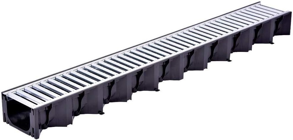 ACO HexDrain Channel with Galvanised Steel Grating - 1m