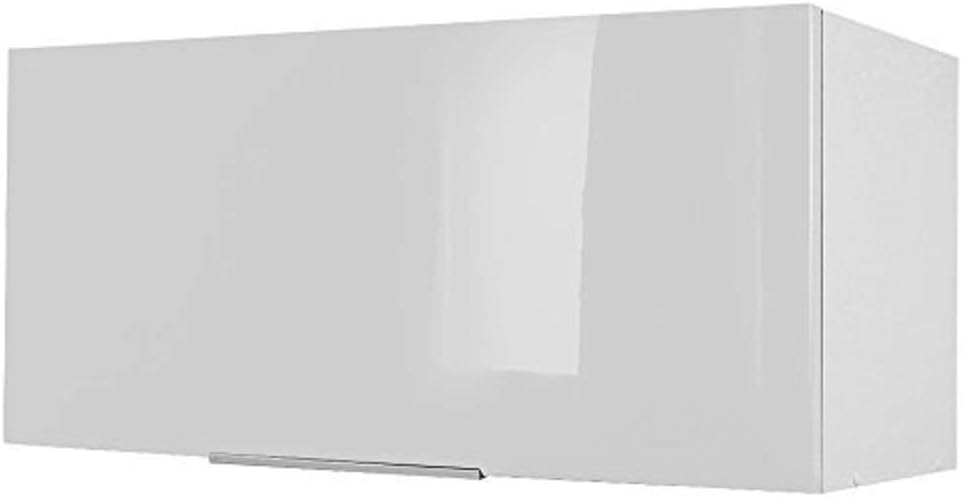 Berlioz Creations - Tall Kitchen Cabinet, Blanc Haute Brillance, 80 x 34 x 35 cm