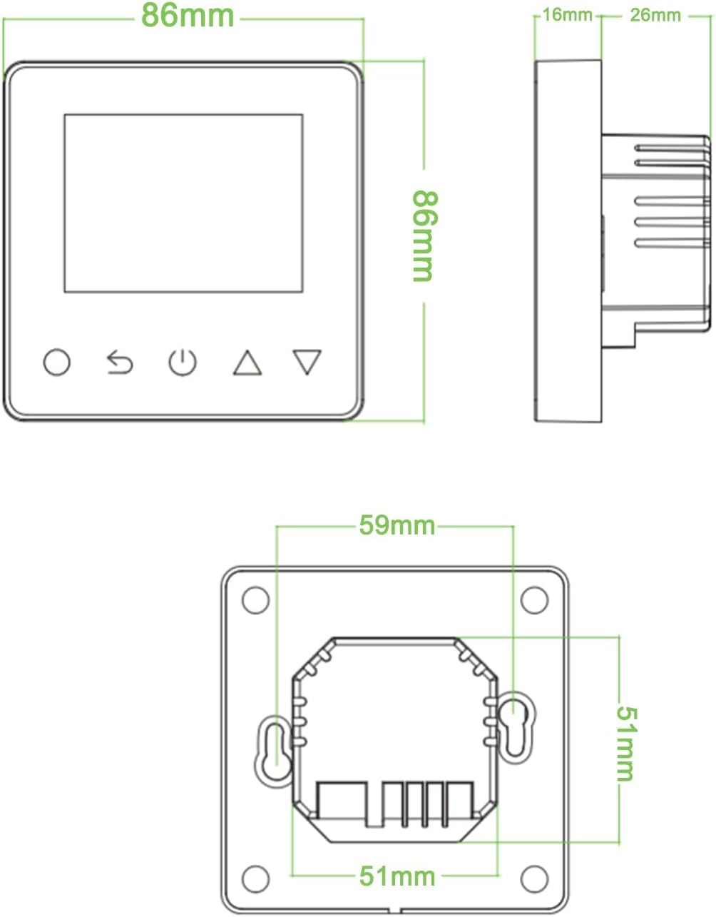 Digital Proframmable Thermostat Electric Heating Temperature Controller Smart Underfloor Floor Heating Thermostat