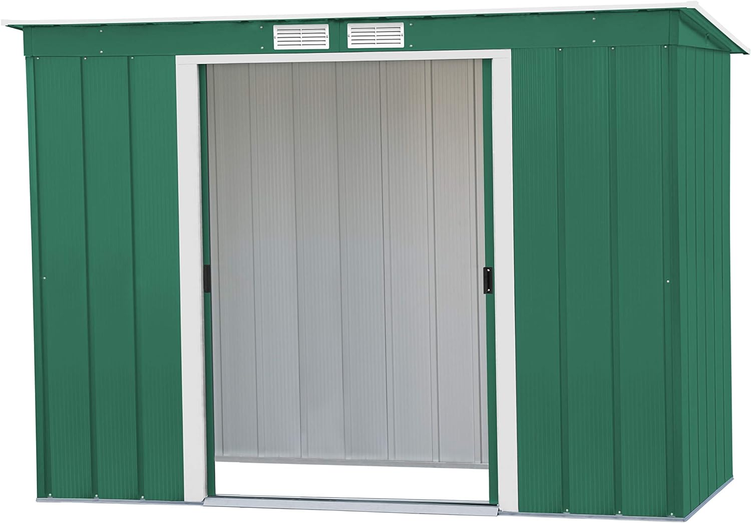 Duramax ECO 6 x 4 Hot-Dipped Galvanized Metal Garden Shed - Anthracite with Off-White Trimmings - 15 Years Warranty