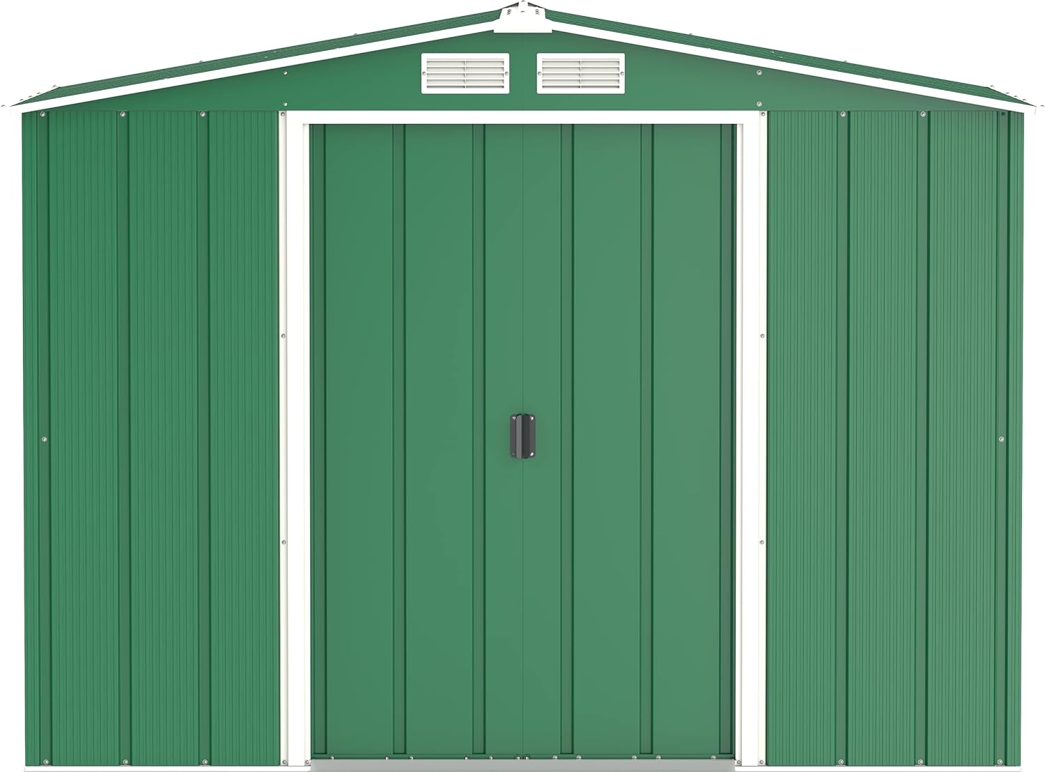 Duramax ECO 6 x 4 Hot-Dipped Galvanized Metal Garden Shed - Anthracite with Off-White Trimmings - 15 Years Warranty