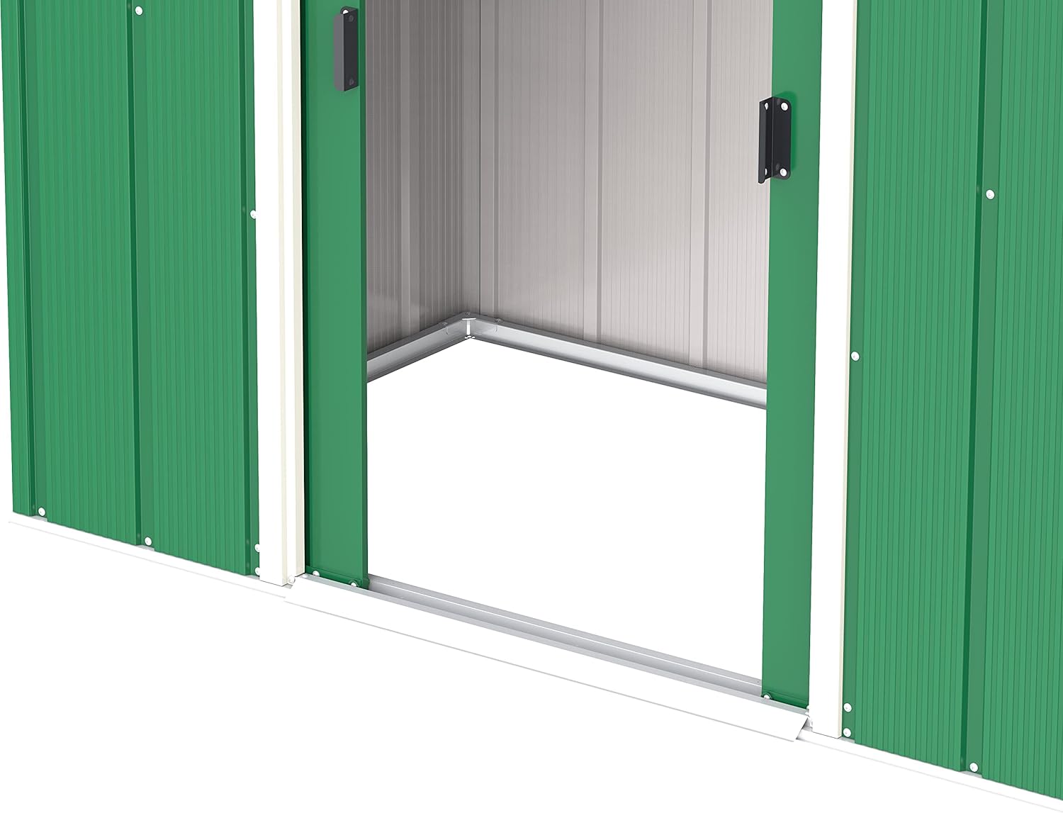 Duramax ECO 6 x 4 Hot-Dipped Galvanized Metal Garden Shed - Anthracite with Off-White Trimmings - 15 Years Warranty