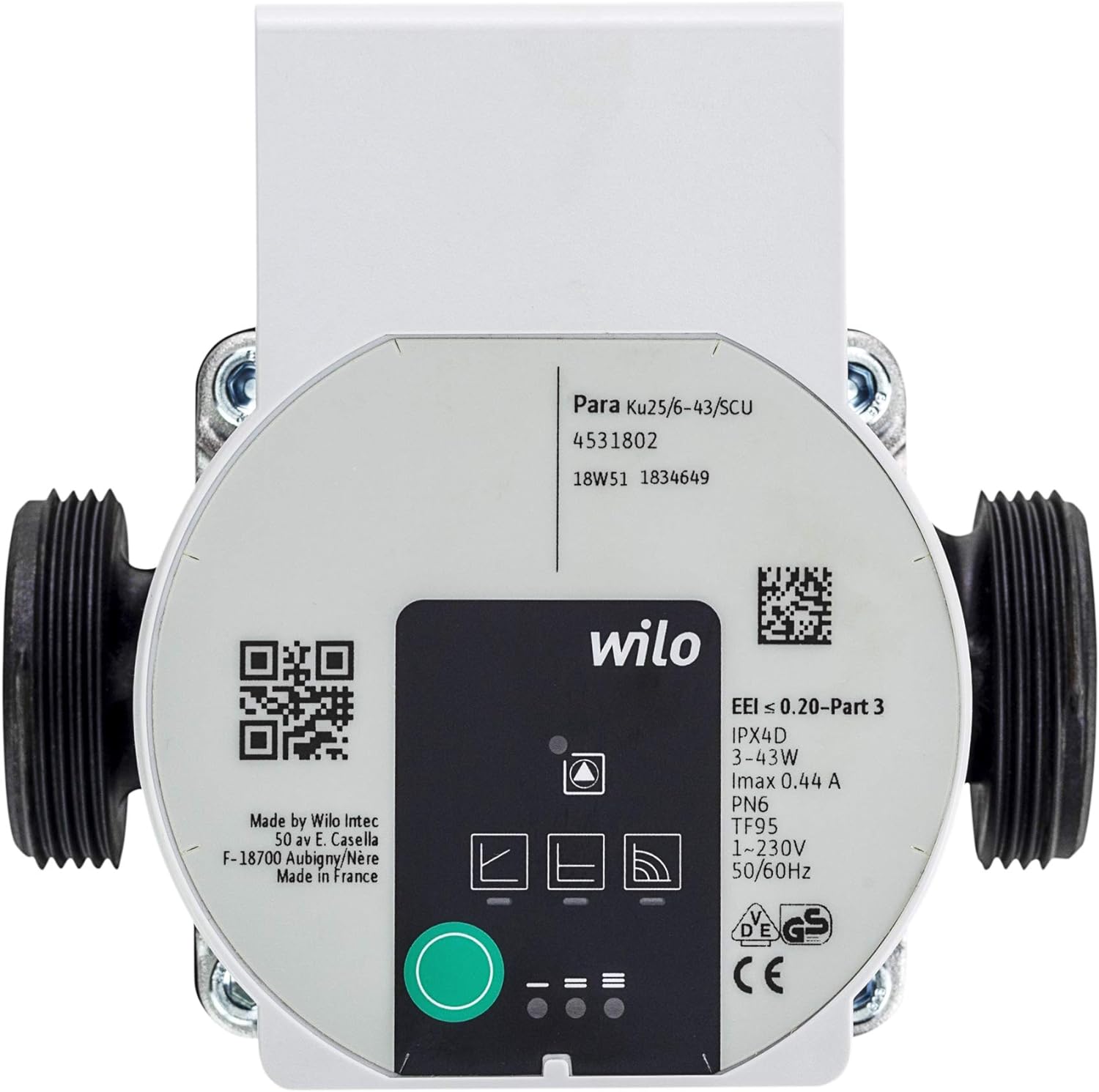 Wilo Yonos para Pump (A-Rated) for Underfloor Under Floor Heating Manifolds