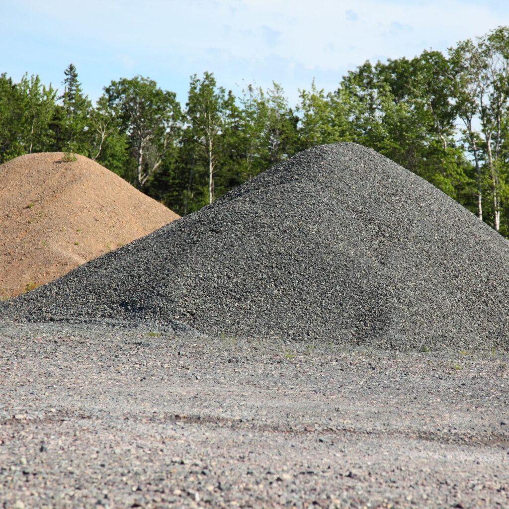 Two large Mounds of Aggregates | Building Material Reviews