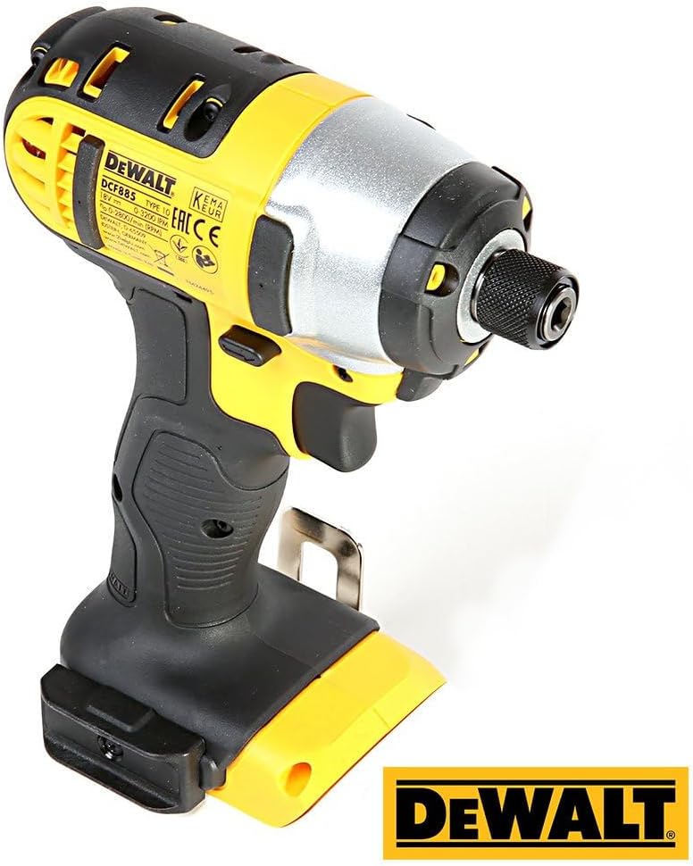 DEWALT DCF885N-GB XR Lithium-Ion Impact Driver, 18V, 14.1cm x 7.8cm x 23.6cm