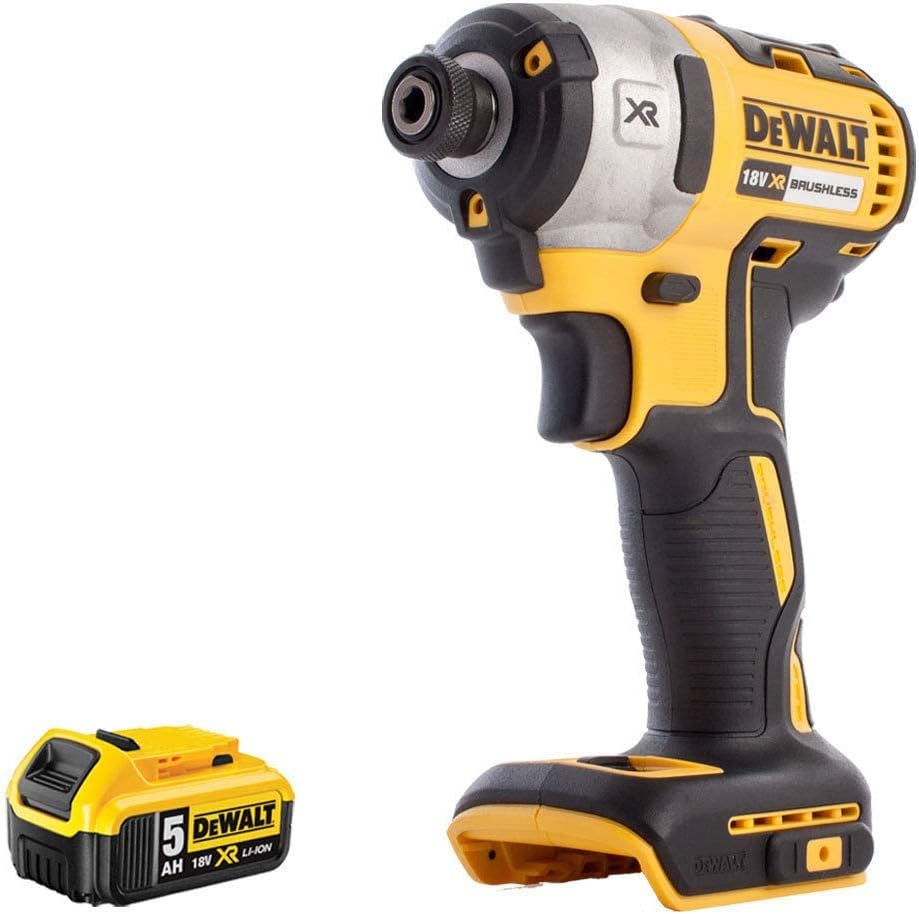 DEWALT DCF887N 18V Brushless Impact Driver with 1 x 5.0Ah DCB184 Battery