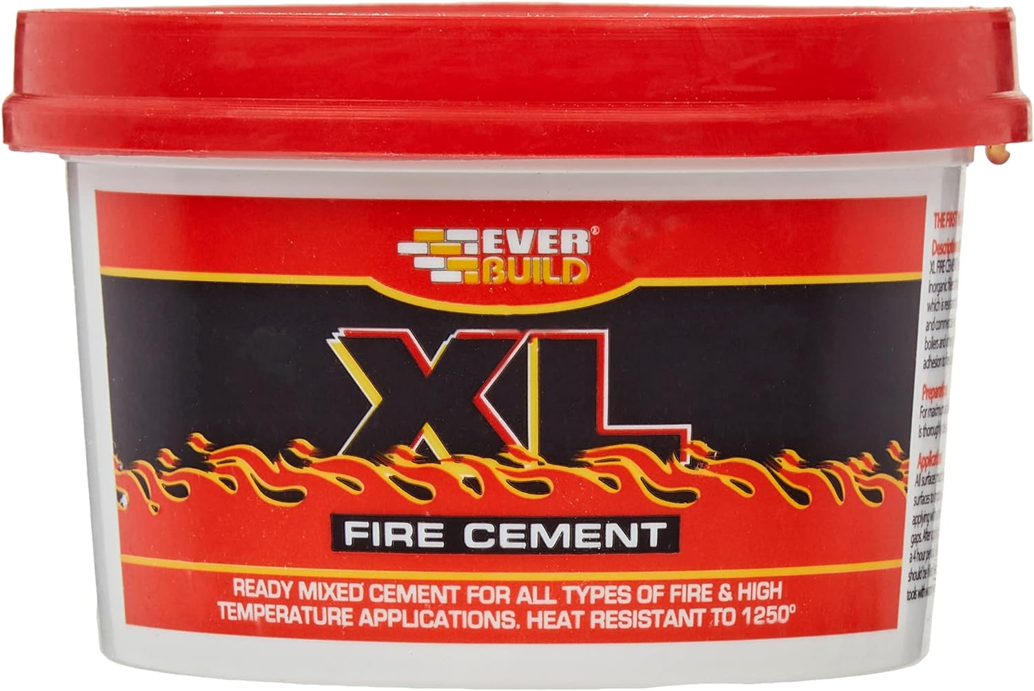 Everbuild – XL Fire Cement – Ready Mixed – Resistant to Temperatures Up to 1250˚C – Buff – 5kg