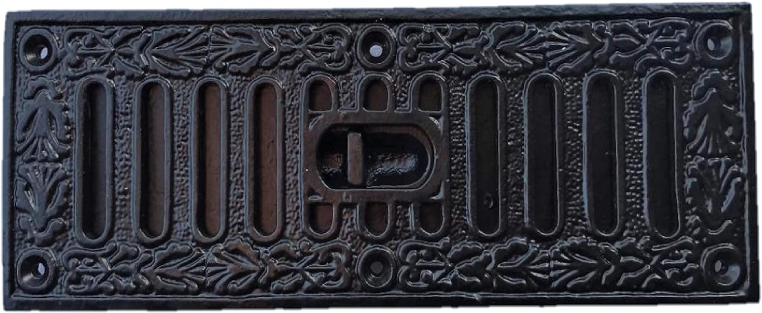 Harrington Marley Iron Victorian Style Air Brick Cover Sliding Vent Ornate/Decorative Black