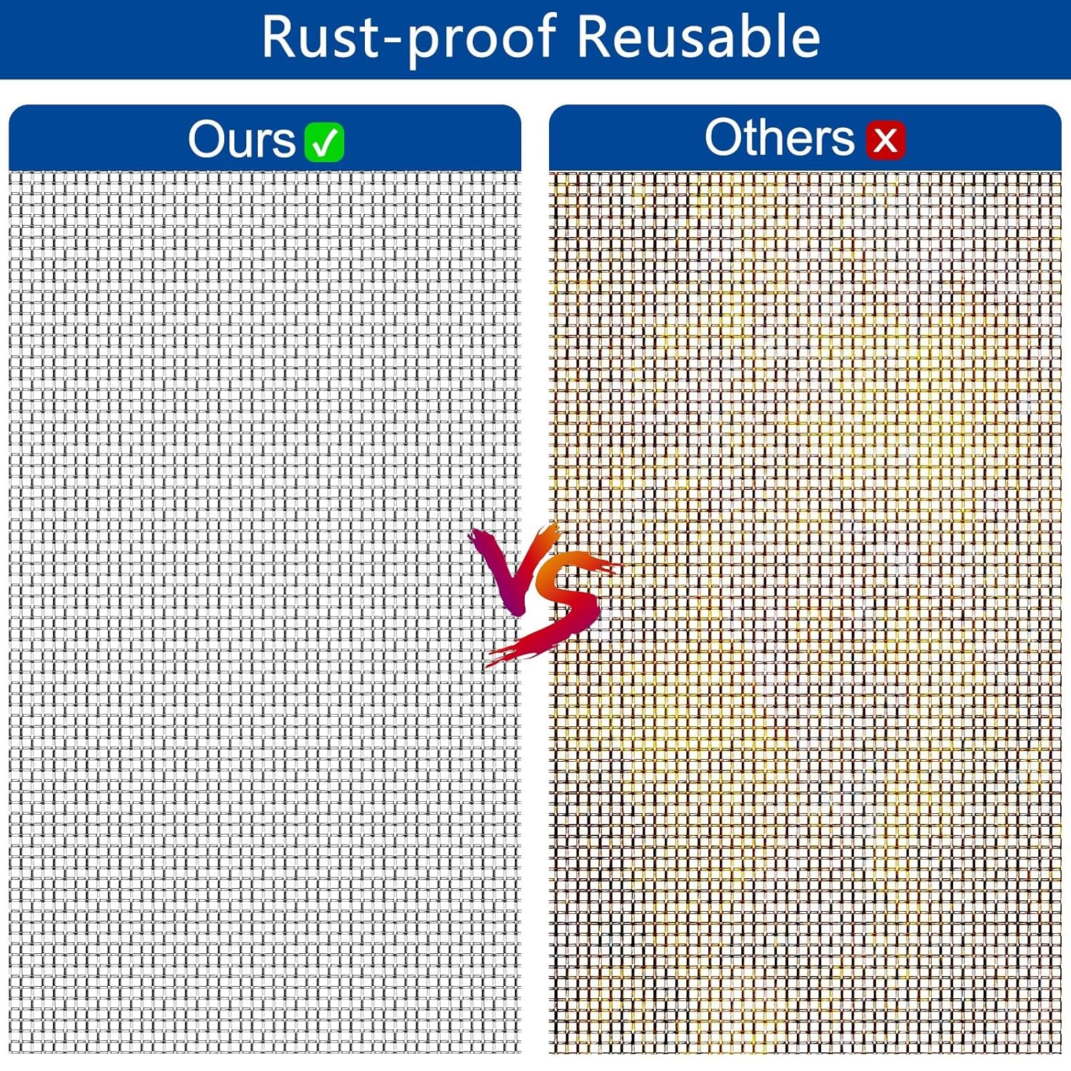 Wire Mesh Sheet 4 Pcs, Never Rust 304 Stainless Steel Fine Metal Rodent Mesh Panels, Air Brick Vent Mesh Cover for Mouse Rat Proof Insect Pest Control, 20 Mesh A4(210 x 300 mm)