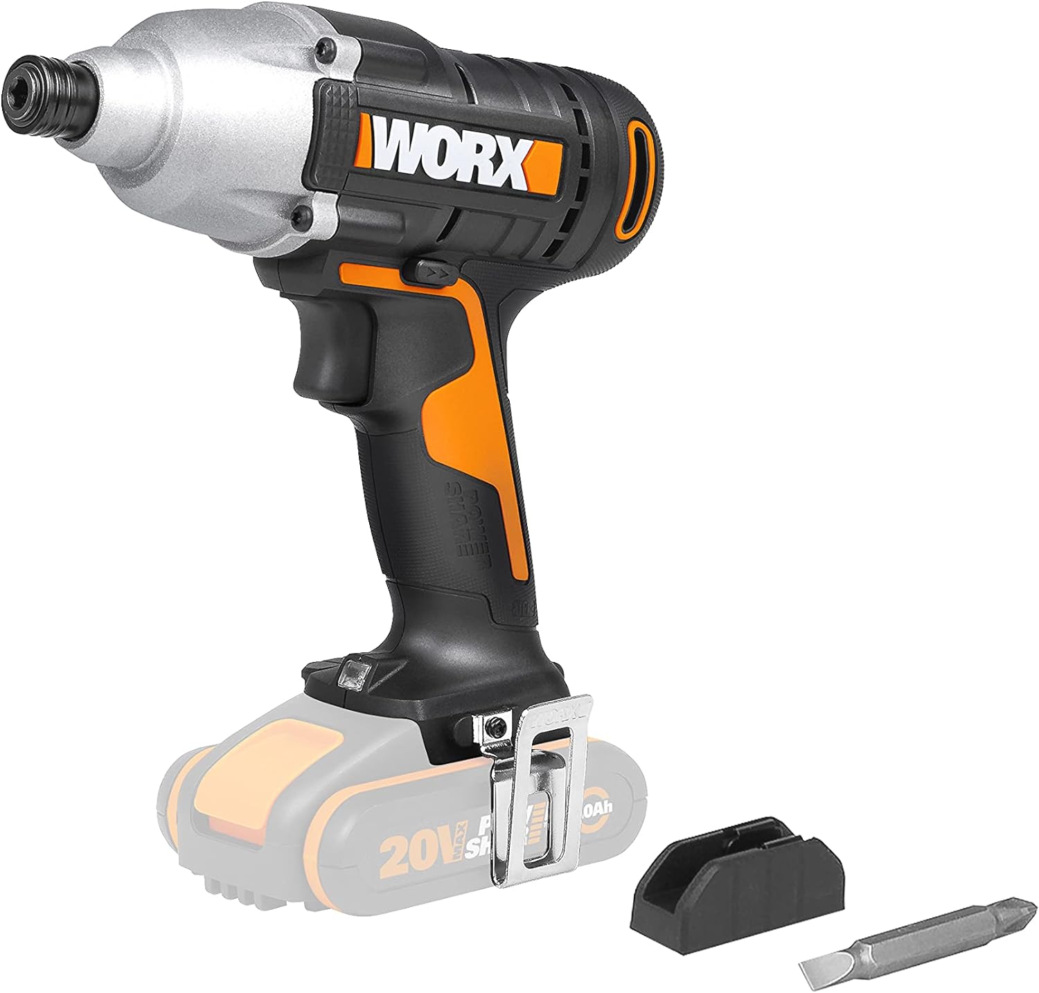 WORX WX291 Cordless Impact Driver with 2.0 Ah Battery, Black, 18V (20V Max)