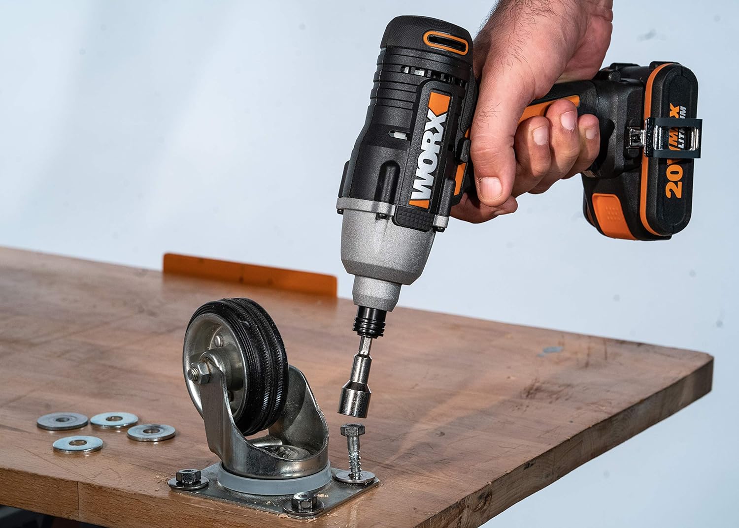 WORX WX291 Cordless Impact Driver with 2.0 Ah Battery, Black, 18V (20V Max)