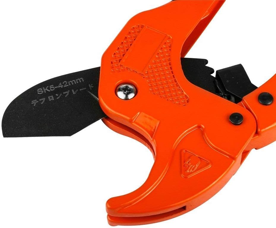 42mm Plastic Pipe Cutter Heavy Duty PPR/PE/PVC Pipe Cutting Tool Tubing Cutter Shears Cuts Multi-Functional Stainless Waste Pipe Cutter Shears Cuts