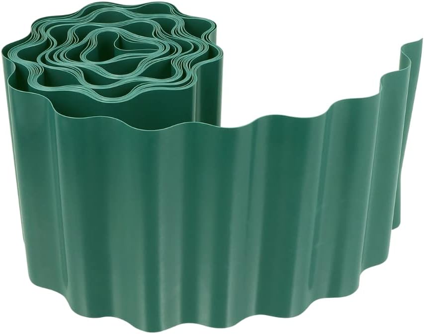 Garden Mile Green 15CM x 30M Garden Lawn Edging Border Plastic Edger Roll For Lawns Borders Flower Beds Stones Protect Grass Soil Plant Beds DIY Outdoors Landscaping Plastic Border Edging Roll