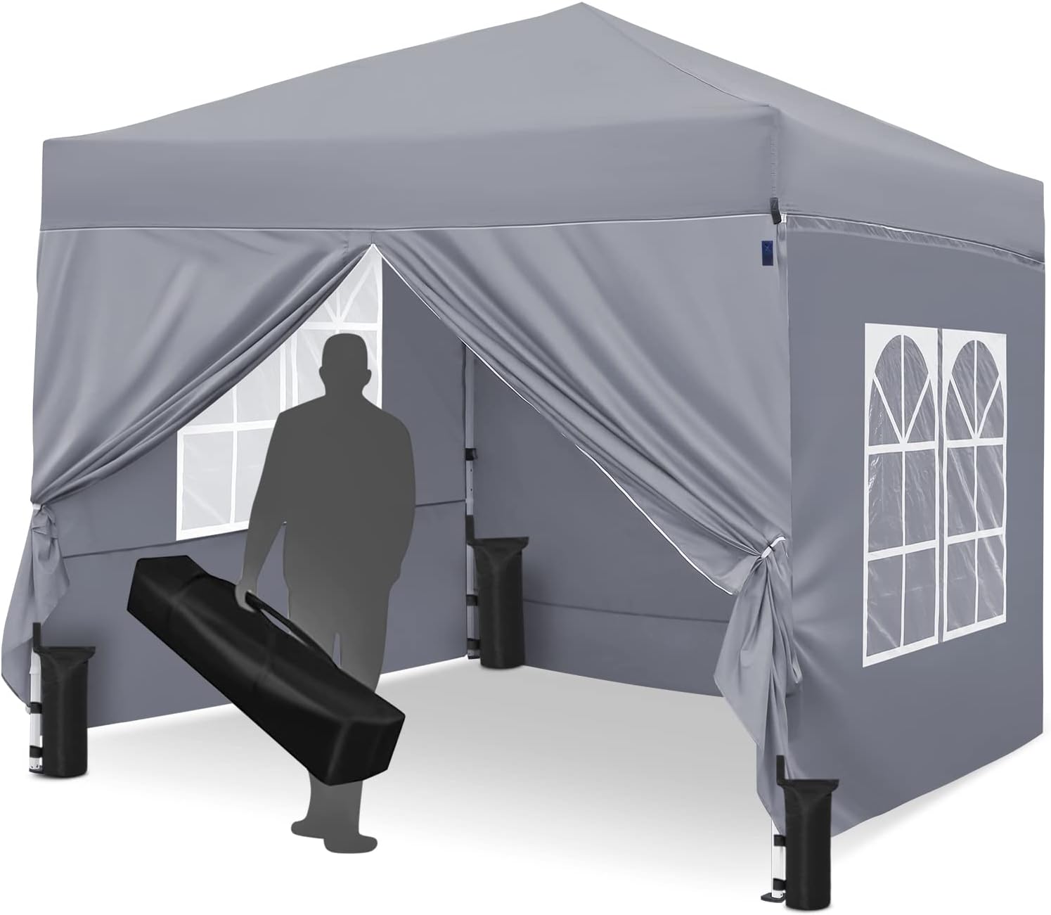 Gazebo, Leadyeah Pop Up Gazebo with Sides 2.5m x 2.5m, Folding Gazebo Tent, Fully Waterproof, 50+UV Protection for Garden, Camping, Party - Khaki