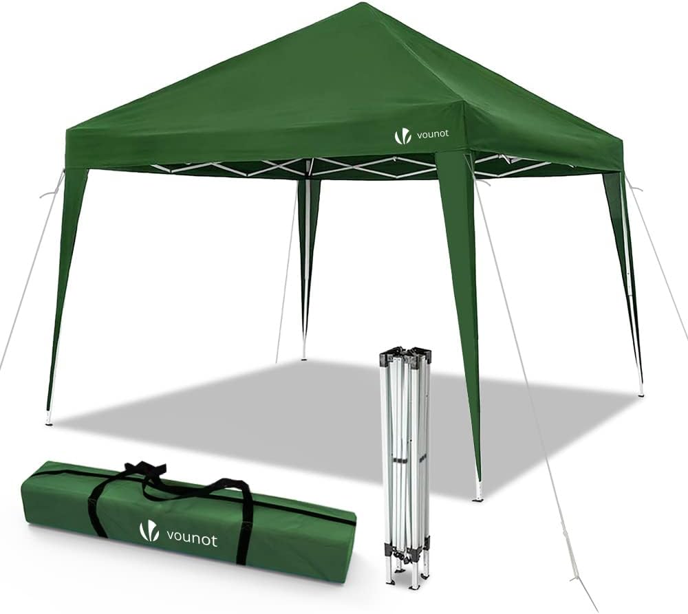 VOUNOT 3x3m Pop Up Gazebo with 4 Leg Weight Bags, Folding Party Tent for Garden Outdoor, Green