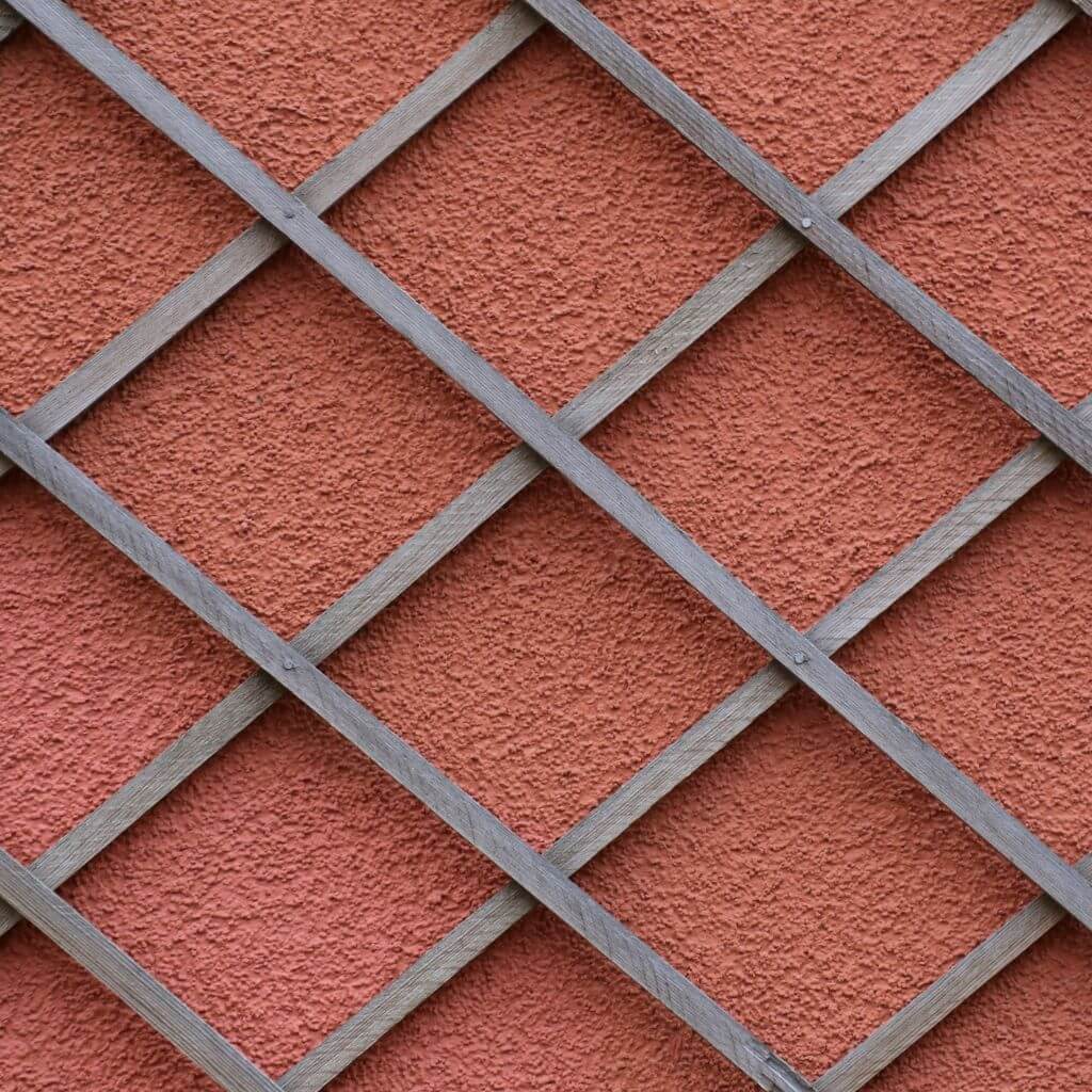 Wall Trellis on Red Concrete Wall | Building Material Reviews 