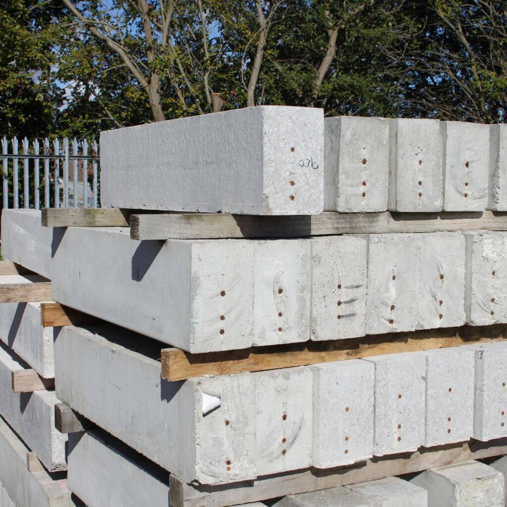Concrete Beam in Storage | Building Material Reviews 