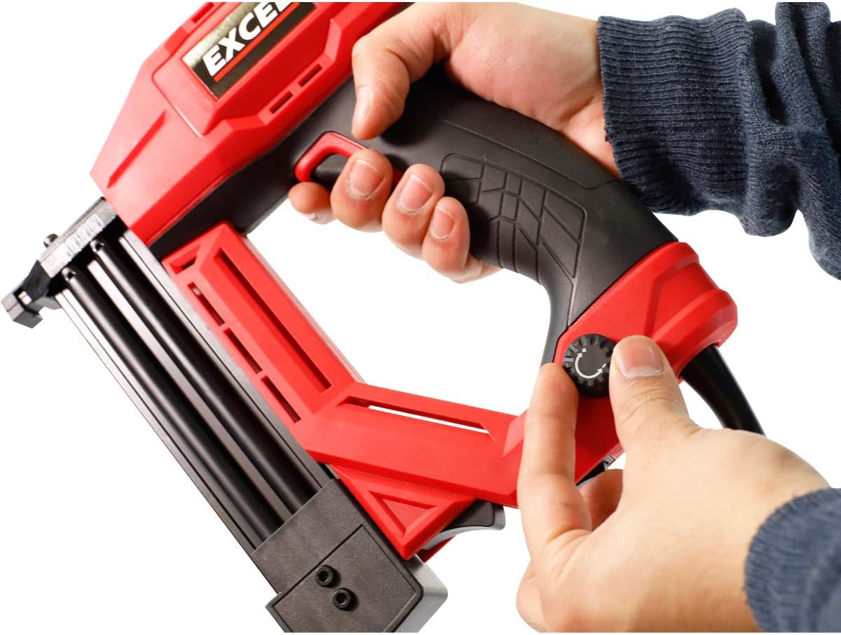 Excel 2-in-1 Electric Stapler Nailer Gun 15-32mm 18 Gauge Heavy Duty 240V~50Hz - Electric Nail Gun - Corded Nailer Gun - Ideal for Woodworking, Decorating, Construction Jobs