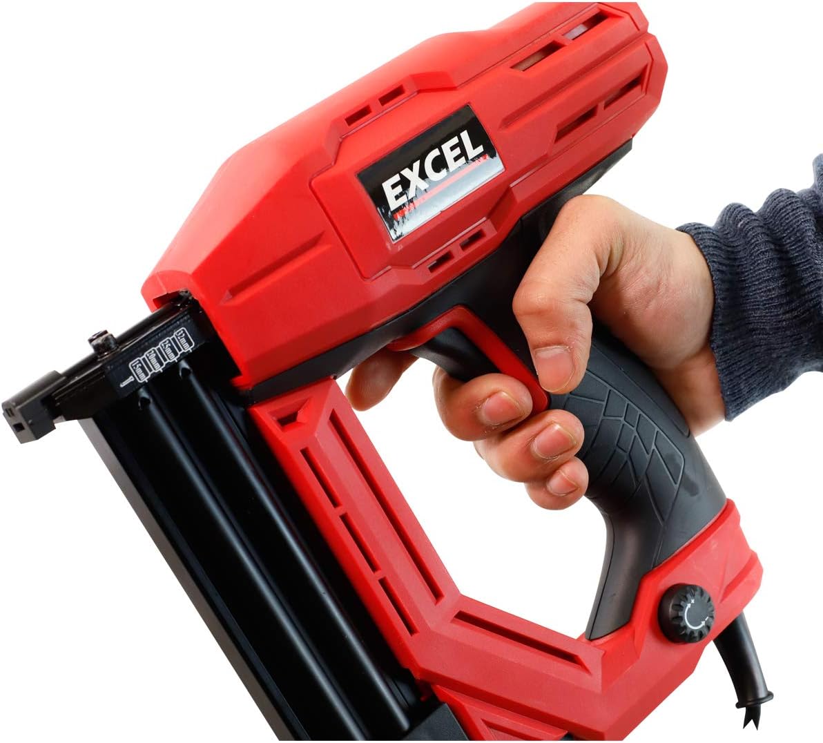 Excel 2-in-1 Electric Stapler Nailer Gun 15-32mm 18 Gauge Heavy Duty 240V~50Hz - Electric Nail Gun - Corded Nailer Gun - Ideal for Woodworking, Decorating, Construction Jobs