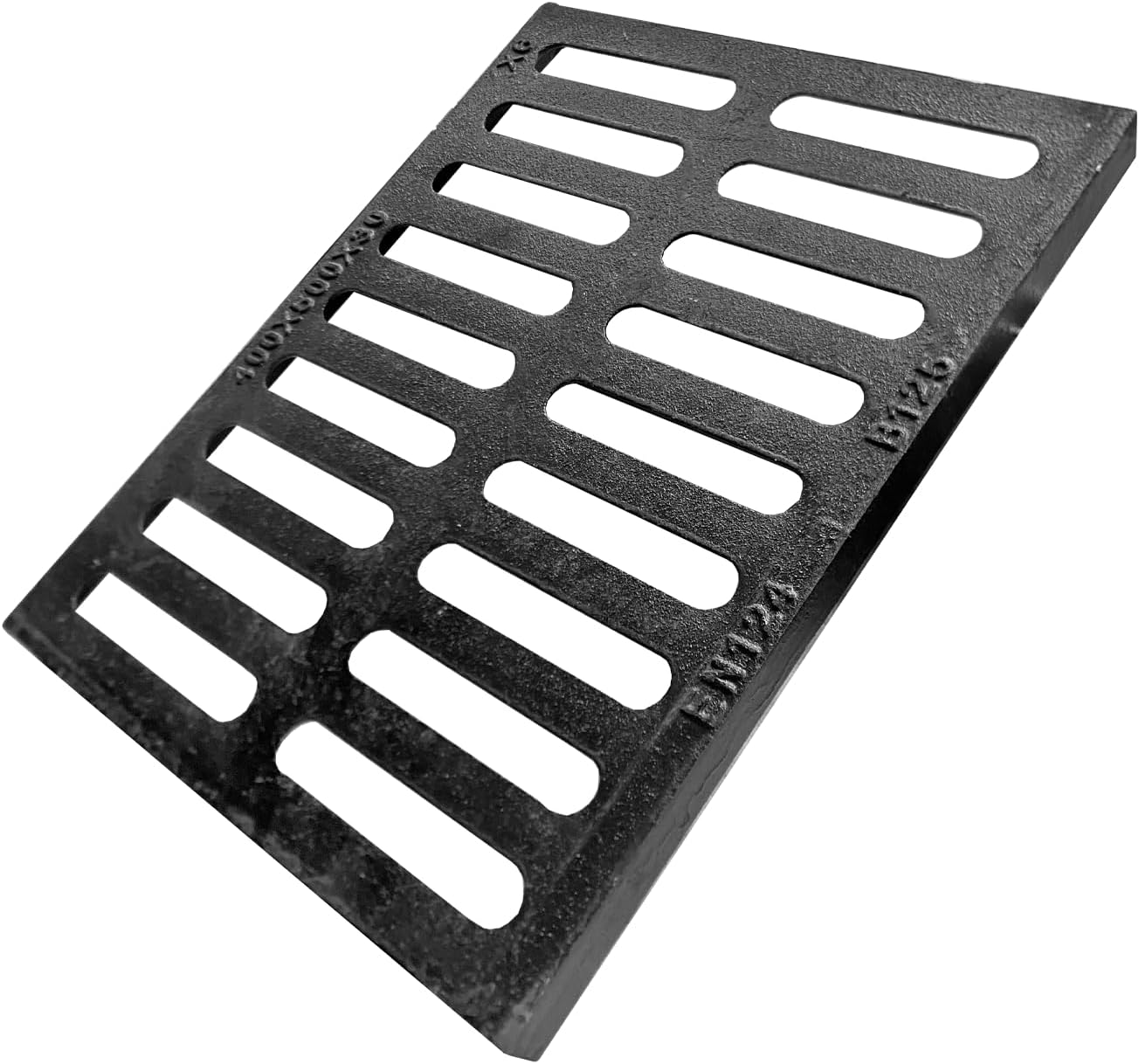 NATOTELA Cast Iron Storm Drain Grate-500x500mm Metal Sewer Drainage Cover Grid Heavy Duty Channel Grate Solid Outdoor Draining Rainwater Strainer For Roadside Driveways Car Parks Street Ditch Gully