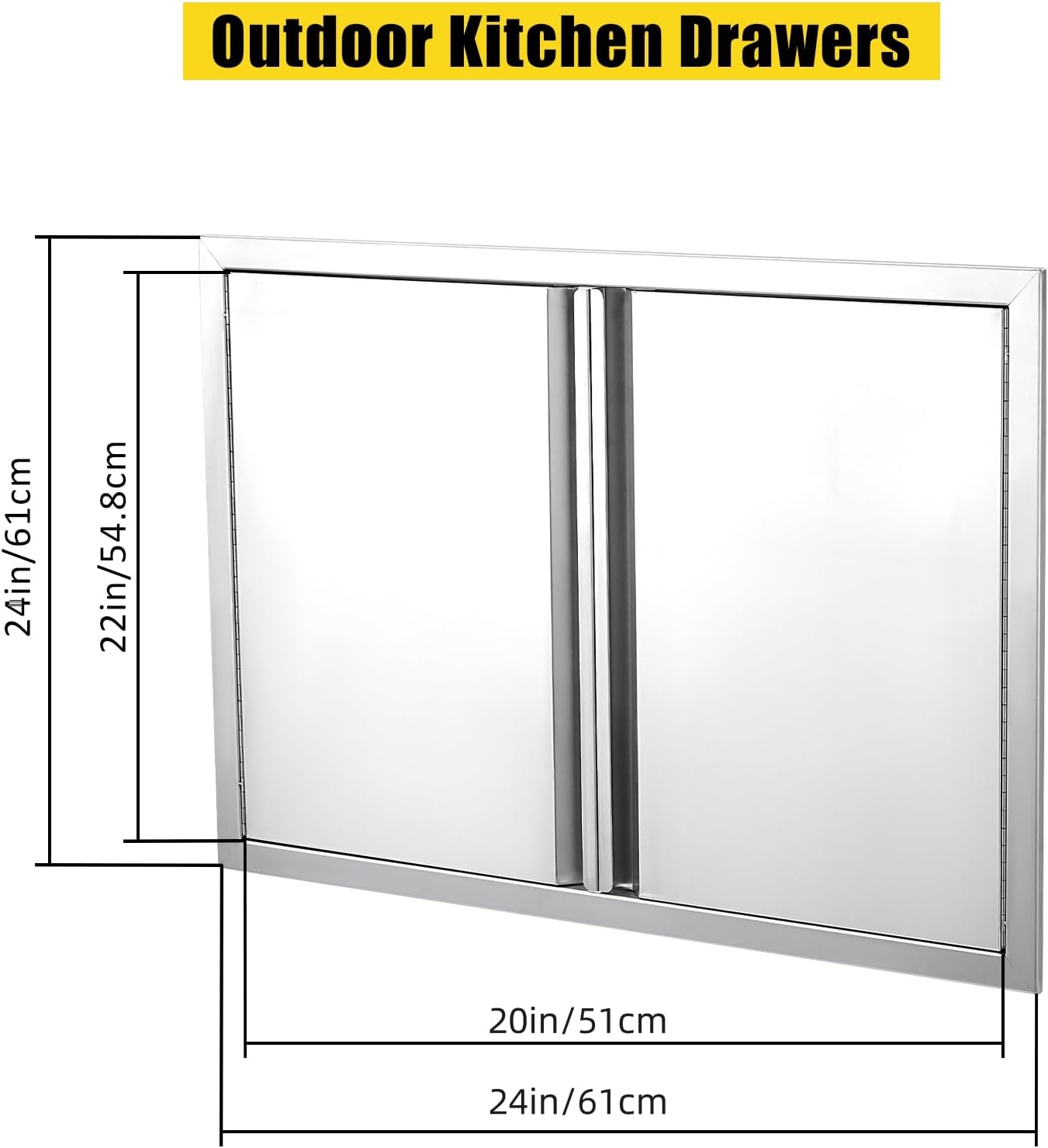 BBQ Access Door 28W X 19H Inch, Grill Door Double Door Brushed Stainless Steel with Recessed Handle, Outdoor Kitchen Doors for BBQ Island, Grill Station, Outside Cabinet BBQ Access Door 28W X 19H Inch, Grill Door Double Door Brushed Stainless Steel with Recessed Handle, Outdoor Kitchen Doors for BBQ Island, Grill Station, Outside Cabinet