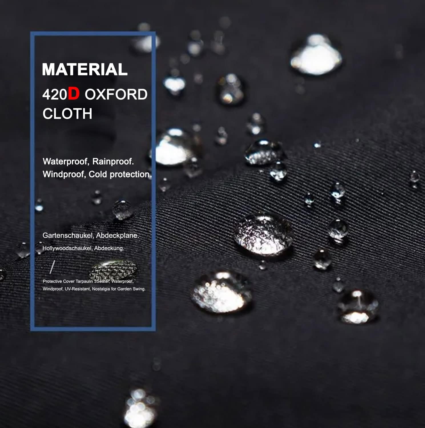 Water Butt Cover, Waterproof, 420D Oxford Full Tarpaulin, Suitable for Slim Rain Barrel, Wine Barrel, Windproof, Winterproof, Weatherproof, UV-Resistant (80 x 80 x 120 cm)