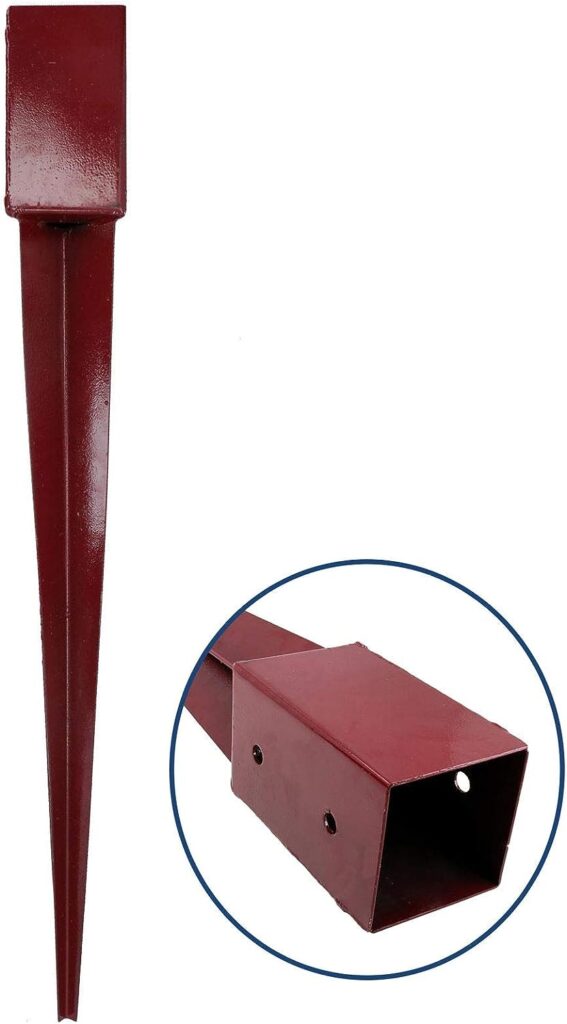 10 x Fence Post Holder Support with Drive Down Spike for Posts 75mm x 75mm