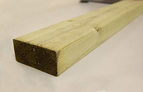 3x2 C16 Treated Tanalised Timber Studwork Various Sizes 2.4m 3.0m 3.6m 4.2m 4.8m (Wood, 2.4m (8ft))