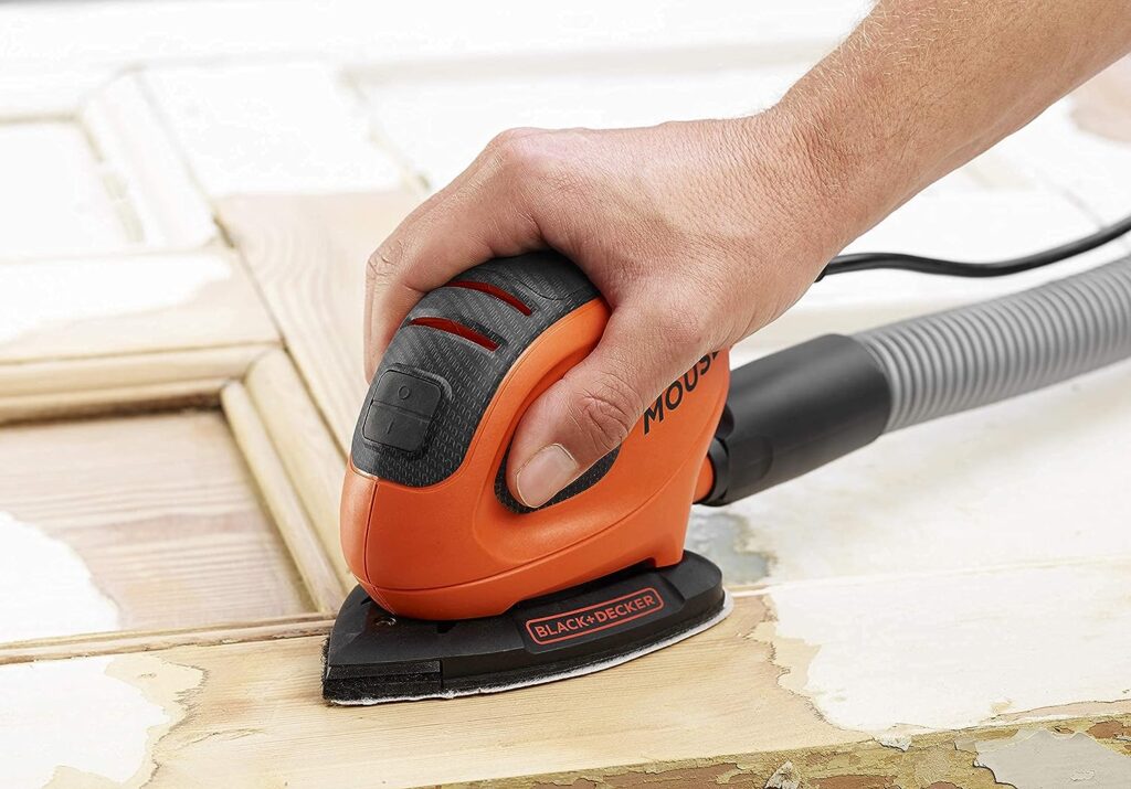 BLACK+DECKER 55 W Detail Mouse Electric Sander with 6 Sanding Sheets, BEW230-GB