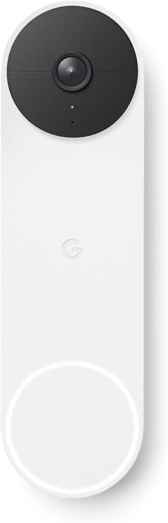 Google GWX3T Nest Doorbell (Battery) - Wireless Video Doorbell - Smart WiFi Doorbell Camera, Snow