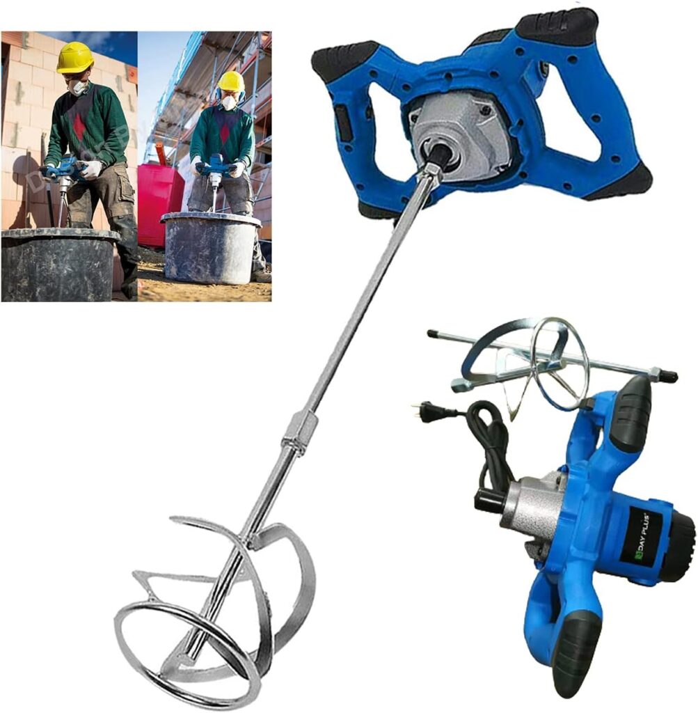 Heavy Duty 2600W Electric Paddle Plaster Plastering Mortar Paint Mixer 240v Volt Stirrer 6 Gear