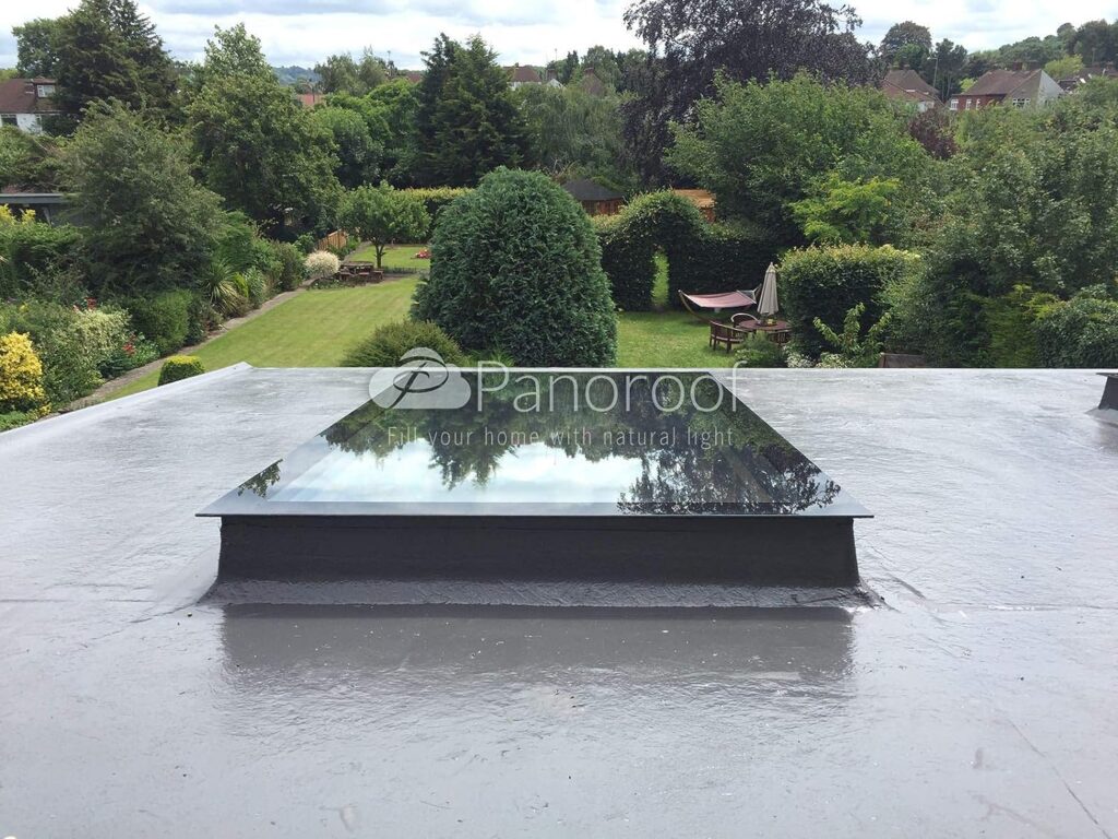 Panoroof Toughened+ Triple-Glazed Skylight Flat Roof Lantern Rooflight, Self-Cleaning Glass (500mm x 500mm)