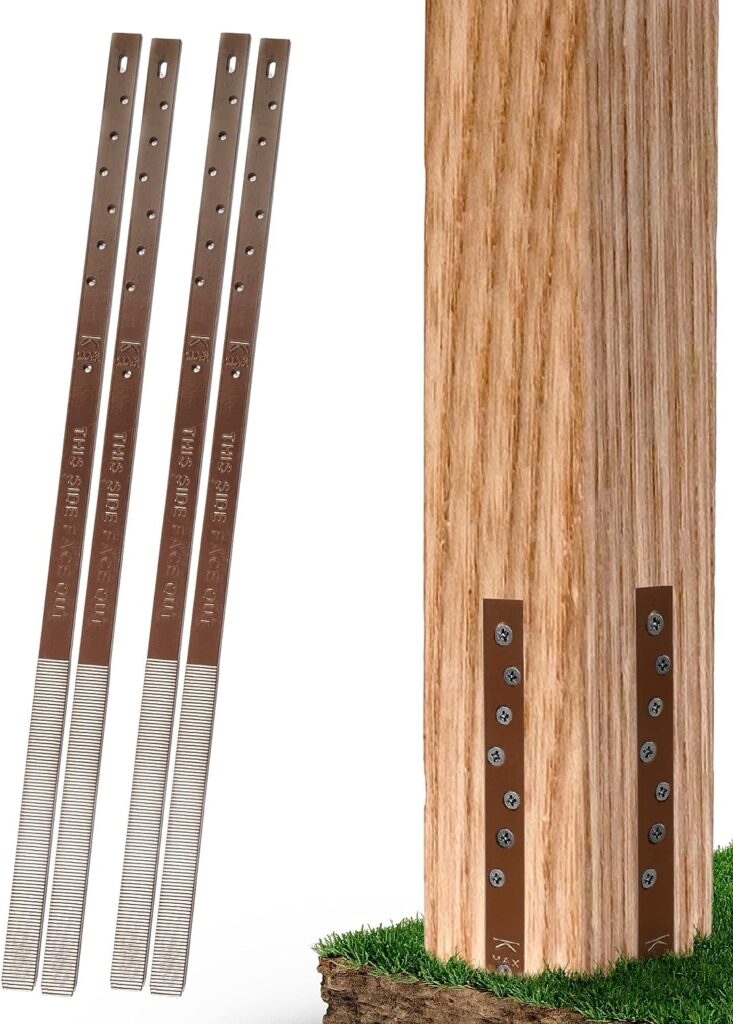 Post Buddy Pack of 4 Timber Fence Post Repair Stakes (to Fix 2 Broken Posts)